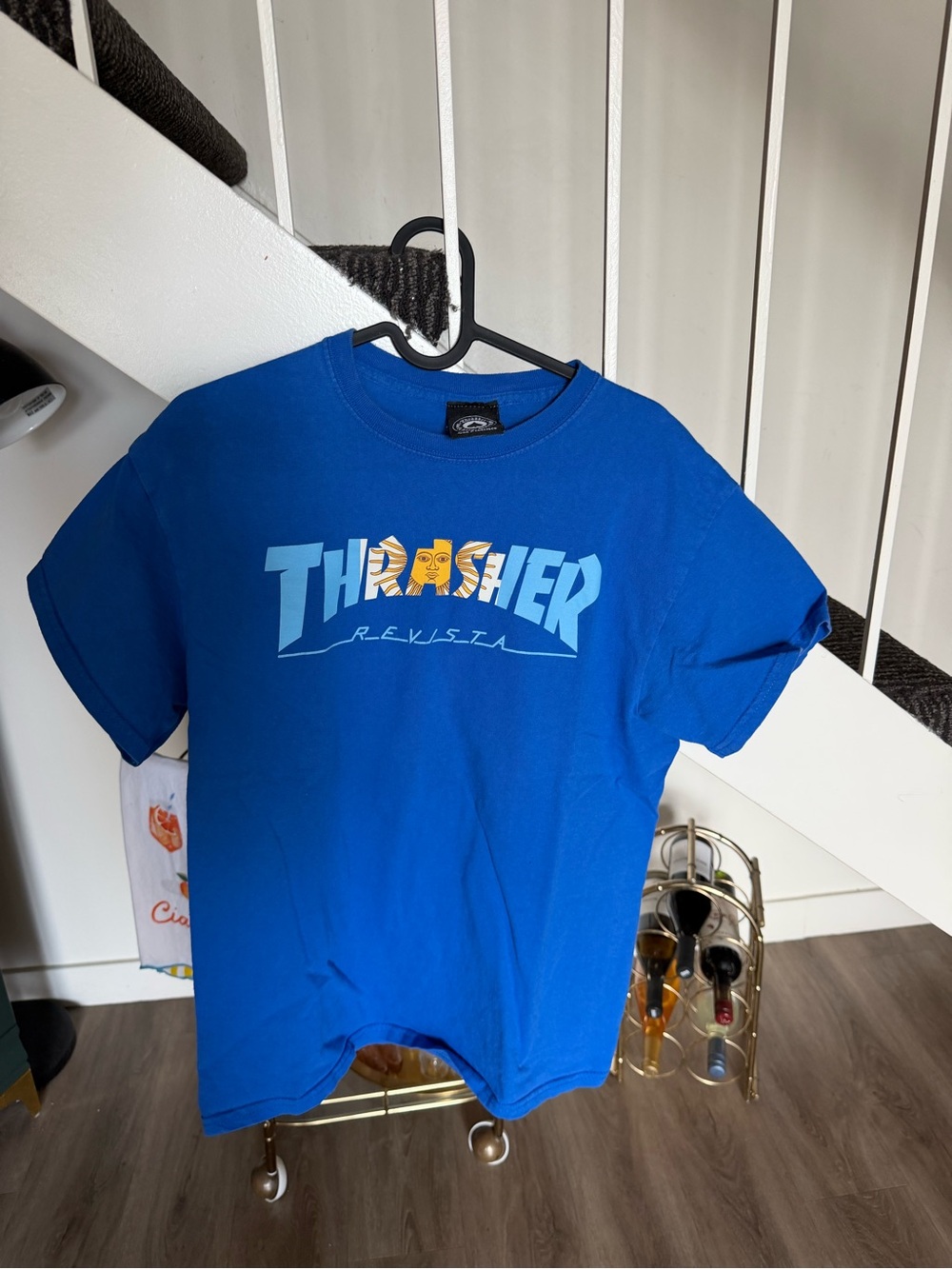 Thrasher Revista Graphic T-Shirt Blue Size M